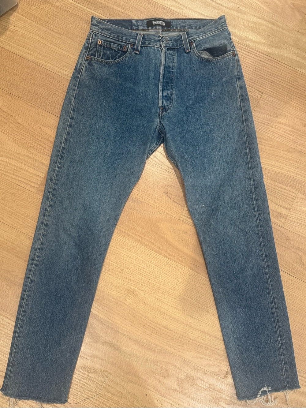 Vintage Reformation Denim High Rise Straight Leg